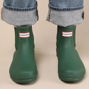 Original Hunter Green Chelsea Rain Boots